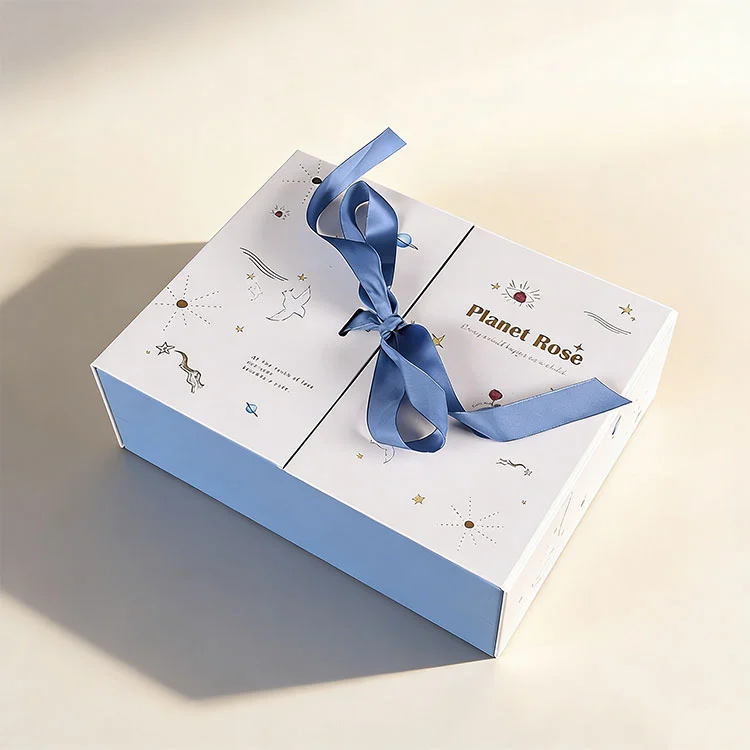 Vikbar förpackningslåda med dubbel öppning